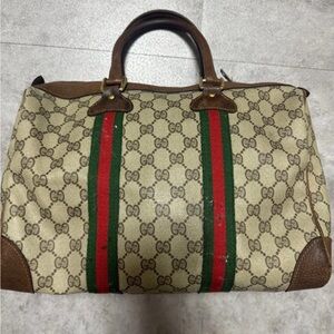 Gucci Beige and Brown GG Pattern Bag